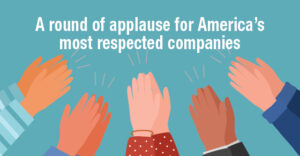 A round of applause for America's most respected companies