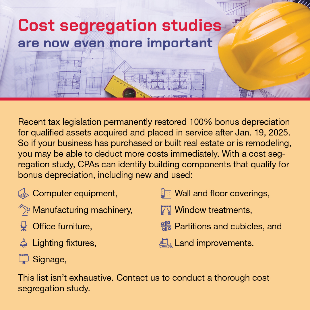 Cost Segregation Studies Are Now Even More Important
