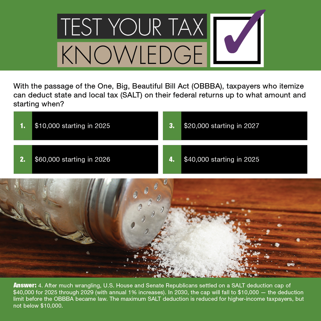 Test your TAX Knowledge-8-11-2025