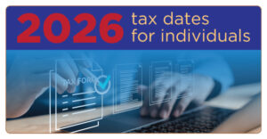 2026 tax dates for individuals