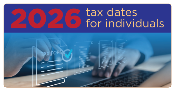 2026 tax dates for individuals