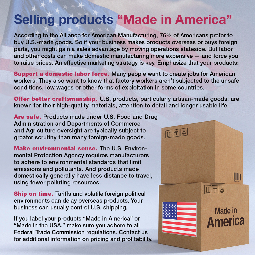Selling products “Made in America”